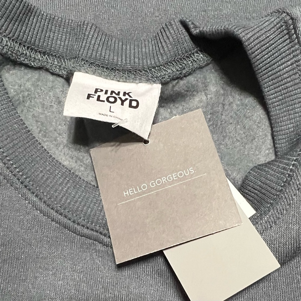 Pink Floyd Dark Side Of The Moon Grayson Threads Women Crop Pullover Sz L or XL - Picture 7 of 14